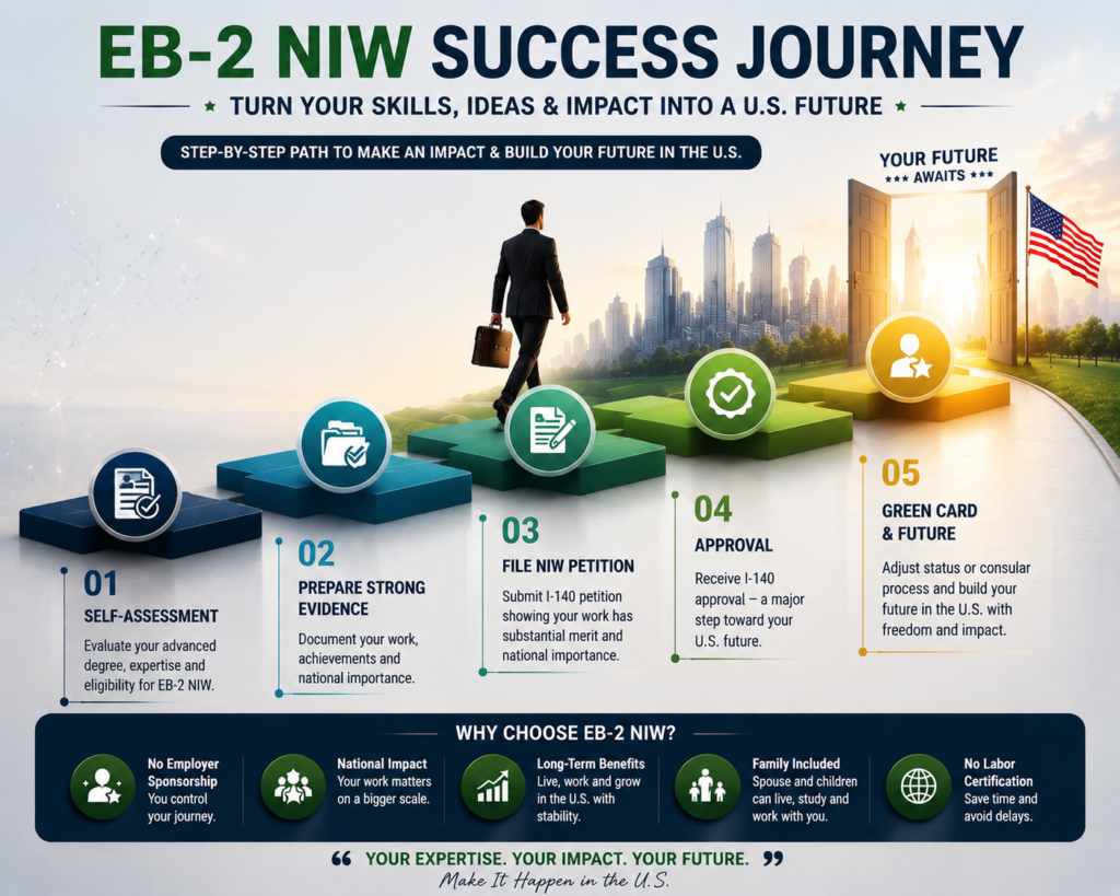 Step by step path to make and impact & build you future in the U.S