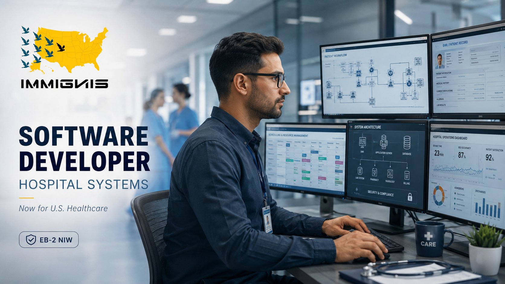 EB-2 NIW healthcare IT software developer approved - Azure AI hospital management systems