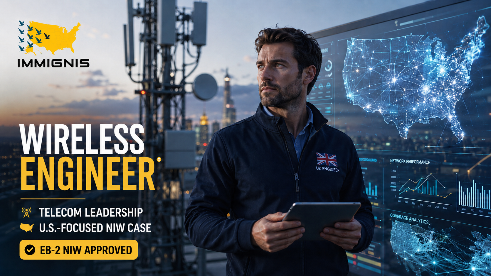 EB-2 NIW telecommunications engineer approved - British DAS RF wireless infrastructure