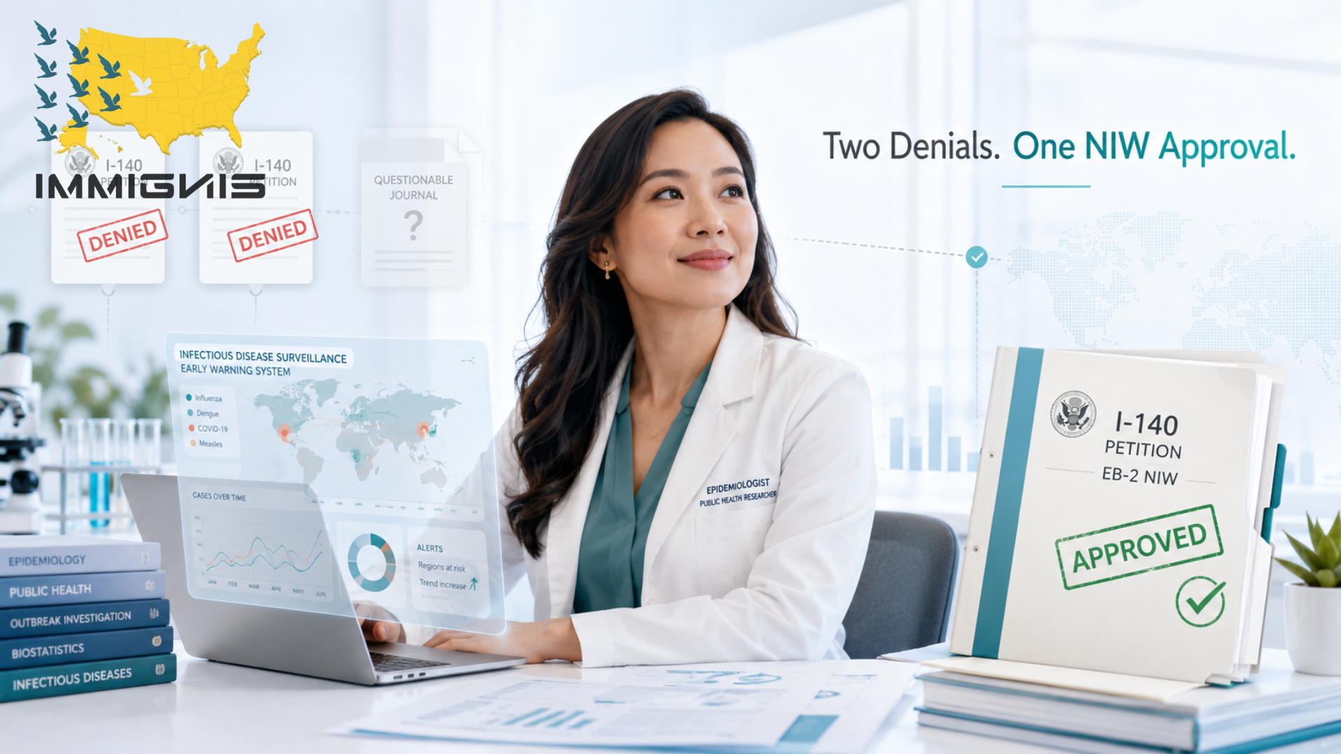 EB-2 NIW refile after denial epidemiologist case study showing denial to approval journey
