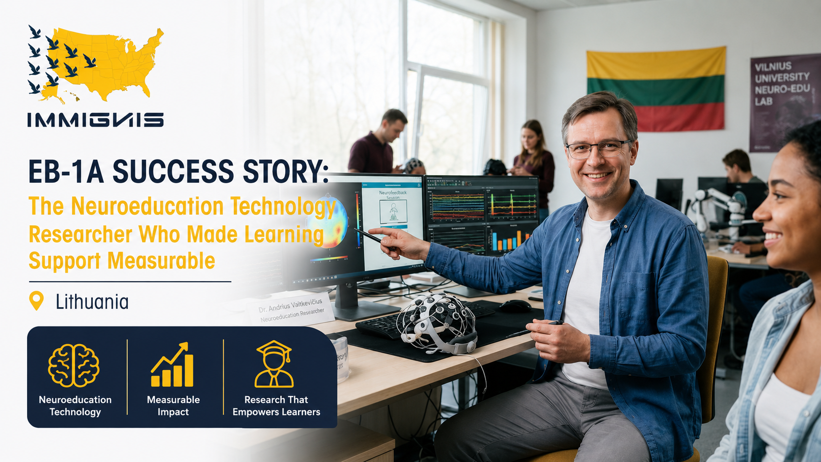 EB-1A Neuroeducation Technology Researcher developing measurable learning support for neurodiverse students
