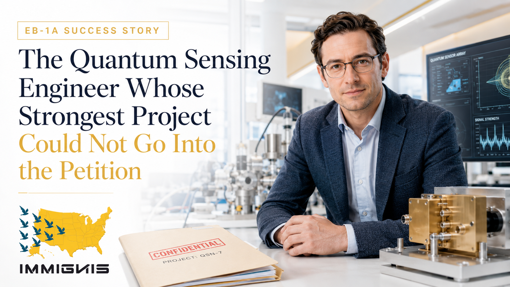 EB-1A quantum sensing engineer approved for navigation without GPS research in a national laboratory environment