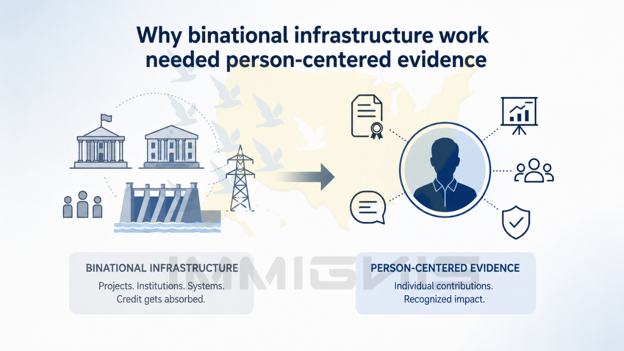 EB-1A Hydropower Grid Engineer infrastructure evidence infographic