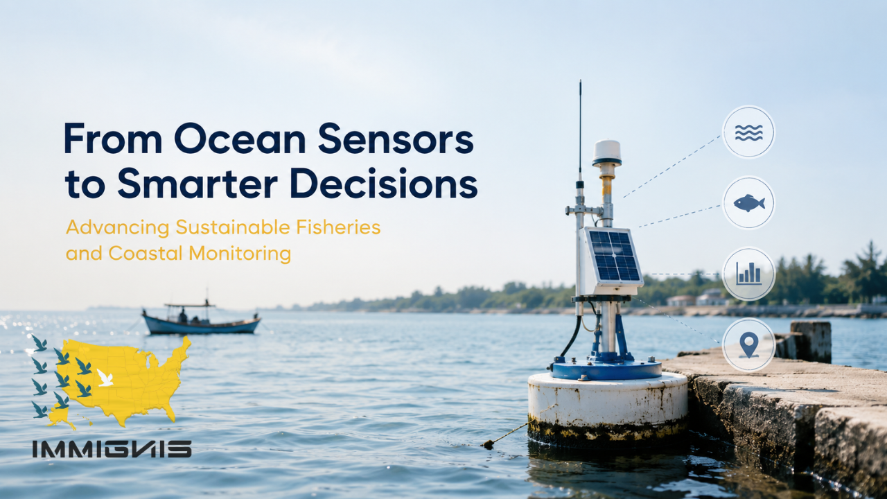 Senegalese blue economy engineer using coastal sensor data for sustainable fisheries