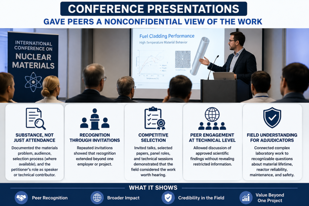 Nuclear materials scientist EB-1A conference presentation