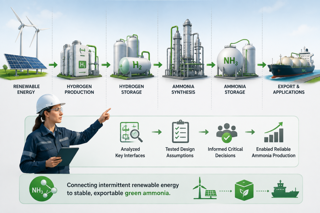 Green hydrogen engineer EB-1A process integration