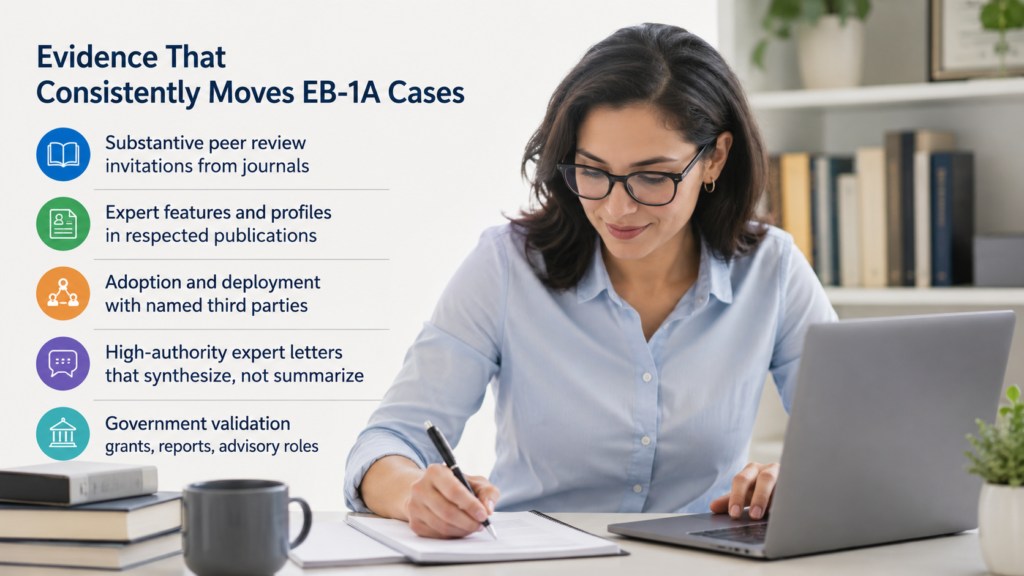 EB-1A evidence that strengthens extraordinary ability cases