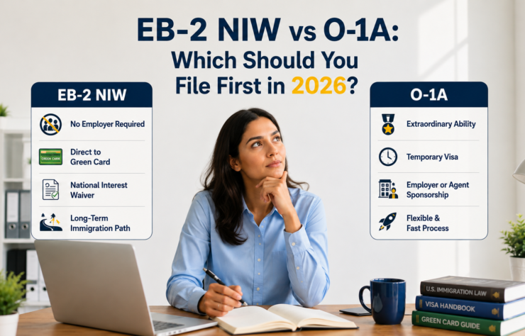 EB-2 NIW vs O-1A visa comparison for 2026
