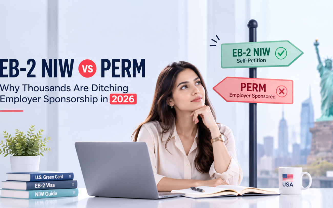 EB-2 NIW vs PERM green card pathways comparison for skilled professionals in 2026